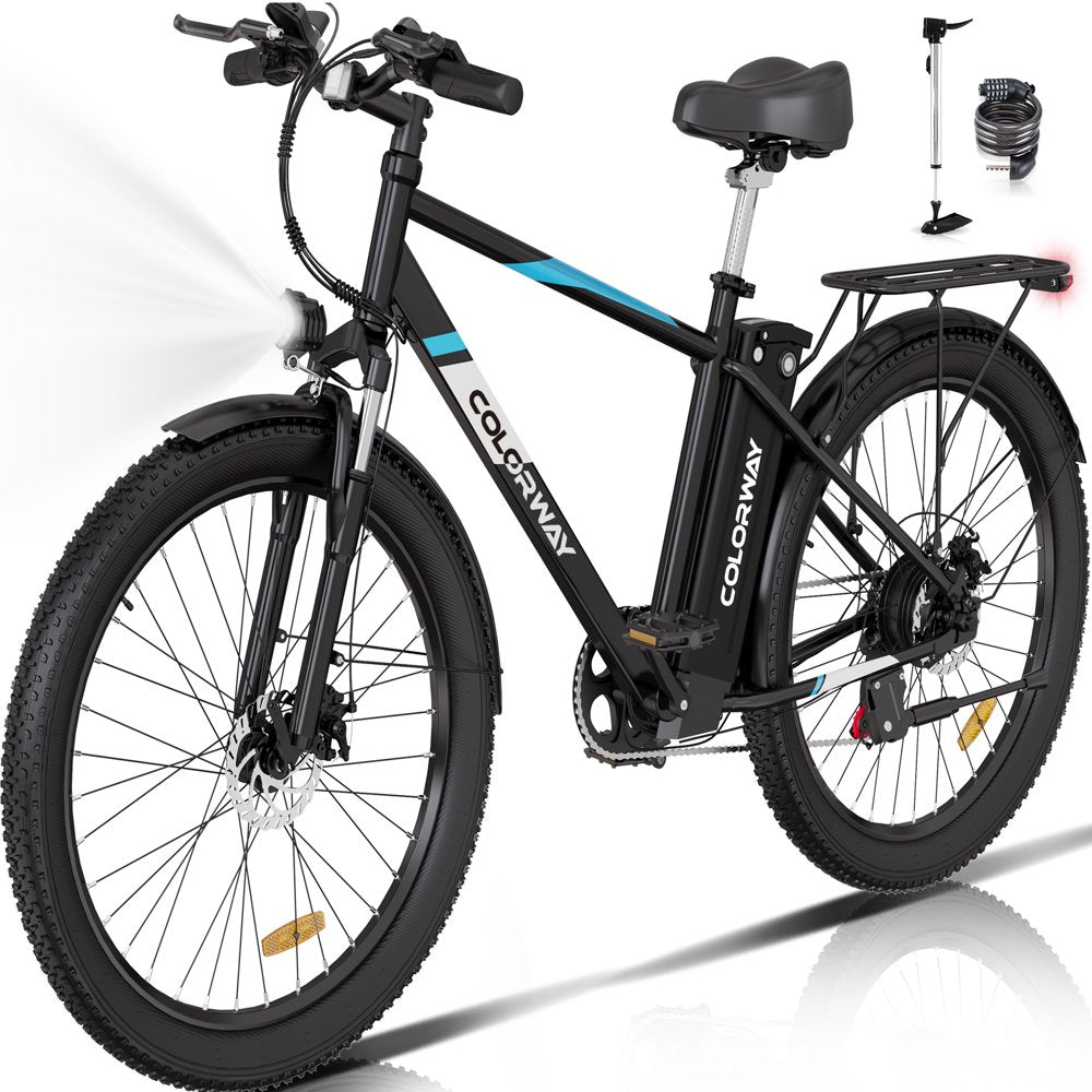 COLORWAY 500W Electric Bike, 26���x3.0��� Tires, 36V/15Ah, Shimano 7-Speed, Carbon Steel, LCD Display, IP54 Waterproof